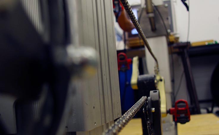 drive chain on the instrumented ergometer bike